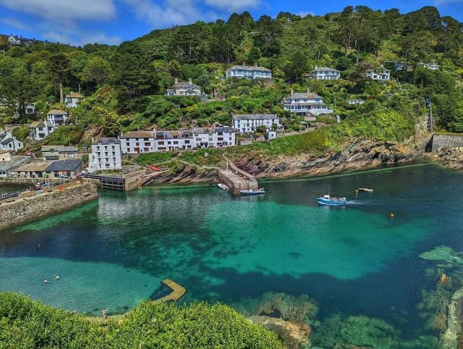 Bijou Coastal Apartment In Polperro With Hot Tub Onsite Parking Downhill Walk To Village Ngoại thất bức ảnh